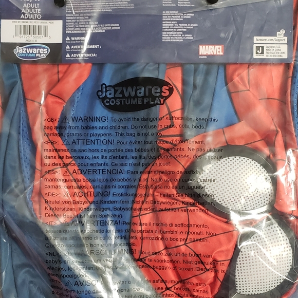 Marvel Spider-Man Kids Costume XS 3-4 - Red and Bluespandex Zentai Suit & Mask - Picture 2 of 2